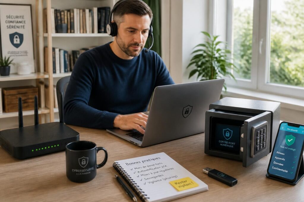 découvrez les bonnes pratiques de cybersécurité à adopter chez vous pour protéger vos données personnelles et garantir la sécurité de votre réseau domestique.