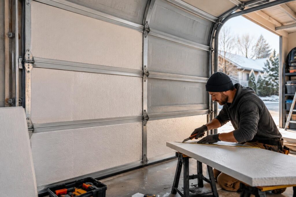 Isoler une porte de garage pour limiter les pertes de chaleur